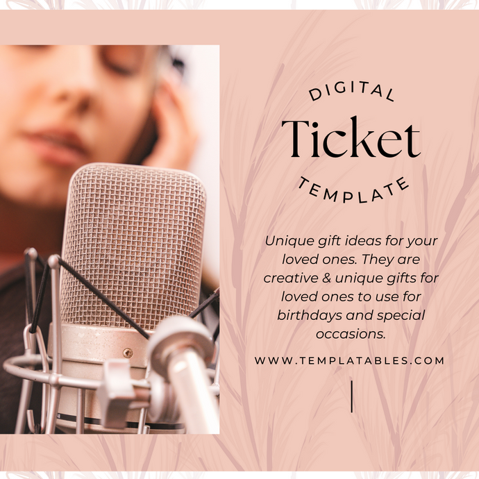 Digital Ticket Templates - Unique Gift Ideas for your Loved Ones