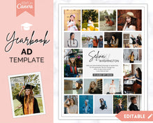 Load image into Gallery viewer, Yearbook Ad Template for Senior & High School Graduation | FULL Page School Yearbook | Style 6