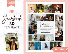 Load image into Gallery viewer, Yearbook Ad Template for Senior & High School Graduation | FULL Page School Yearbook | Style 6