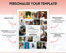 Load image into Gallery viewer, Yearbook Ad Template for Senior & High School Graduation | FULL Page School Yearbook | Style 6