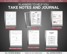 Load image into Gallery viewer, ALL ACCESS template pack for the reMarkable 2 | 2025 Daily Planner, Digital To Do List, Meeting Minutes, Journal & Notebook, Calendar, Tasks