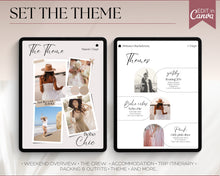 Load image into Gallery viewer, Bachelorette Itinerary Template | eBook Itinerary for Weekend Girls Trip away for hen party's & bachelorettes!