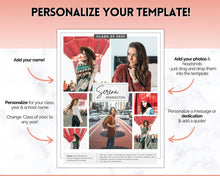 Load image into Gallery viewer, Yearbook Ad Template for Senior & High School Graduation | FULL Page School Yearbook | Style 7
