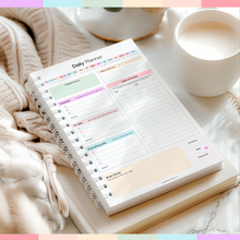 Load image into Gallery viewer, ADHD Daily Planner for Neurodivergent Adults - Productivity Daily Planner & Task Management to Stay Organized and Focused | A5 Pastel Rainbow
