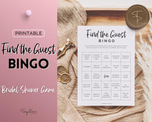 Load image into Gallery viewer, 'Find the Guest Bingo' Bridal Shower Game Printable