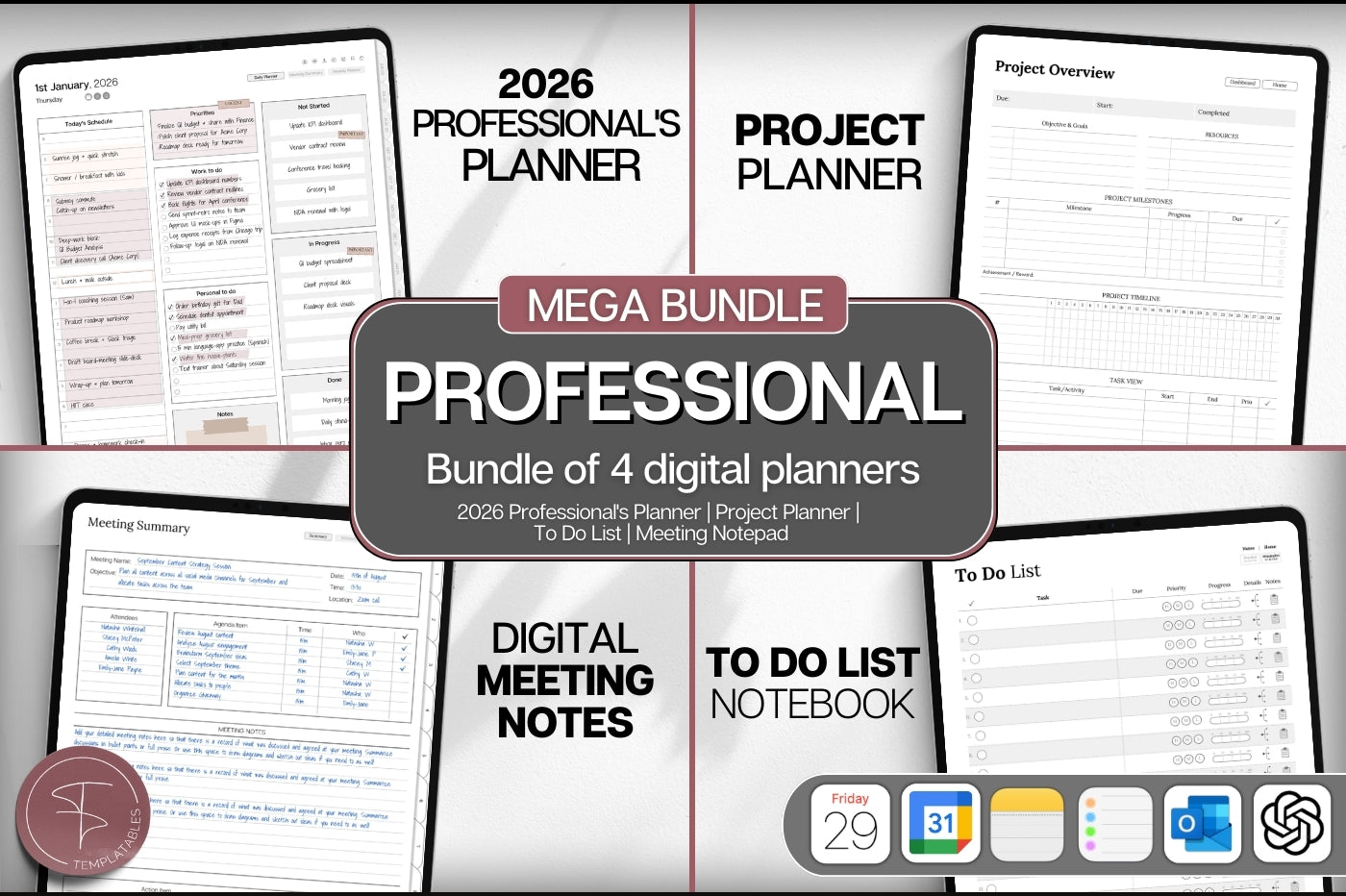 2026 Digital Planner Mega Bundle for PROFESSIONALS