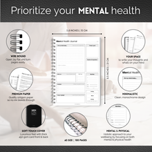 Load image into Gallery viewer, Mental Health Journal for Men | Daily Gratitude, Self Care, Intentions, Affirmations and Nutrition | A5