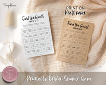 Load image into Gallery viewer, 'Find the Guest Bingo' Bridal Shower Game Printable
