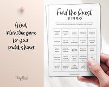 Load image into Gallery viewer, 'Find the Guest Bingo' Bridal Shower Game Printable