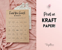 Load image into Gallery viewer, 'Find the Guest Bingo' Bridal Shower Game Printable