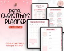 Load image into Gallery viewer, 2024 Digital Christmas Planner | Xmas Holiday Checklist, Shopping List, To Do List for GoodNotes & iPad | Pink