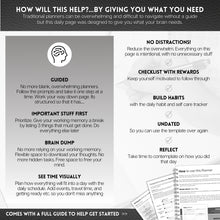 Load image into Gallery viewer, ADHD Daily Planner for Neurodivergent Adults - Productivity Daily Planner & Task Management to Stay Organized and Focused | A5 Mono