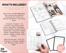 Load image into Gallery viewer, Ultimate Travel Planner Bundle | 30 Templates for Trip and Vacation Planning, Roadtrip Diary, and Holiday Journal - Includes Packing Lists!