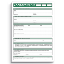 Load image into Gallery viewer, Accident Report Desk Pad – 50 Page GDPR Compliant Workplace Accident Book | Health & Safety Incident Reporting Pad | A5