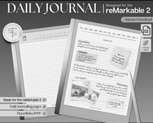 Load image into Gallery viewer, Daily Journal for the reMarkable | Digital Hyperlinked Lined Notebook