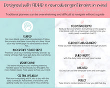 Load image into Gallery viewer, Ultimate ADHD Planner Bundle | Printable ADHD Neurodivergent Daily Life Planner, Fitness, Goal, Finances & Budget, Self Care Planner | Colorful Sky
