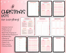 Load image into Gallery viewer, 2024 Digital Christmas Planner | Xmas Holiday Checklist, Shopping List, To Do List for GoodNotes & iPad | Pink