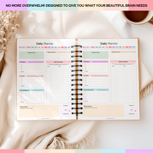 Load image into Gallery viewer, ADHD Daily Planner for Neurodivergent Adults - Productivity Daily Planner & Task Management to Stay Organized and Focused | A5