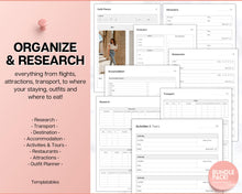 Load image into Gallery viewer, Ultimate Travel Planner Bundle | 30 Templates for Trip and Vacation Planning, Roadtrip Diary, and Holiday Journal - Includes Packing Lists!