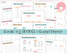Load image into Gallery viewer, Ultimate ADHD Planner Bundle | Printable ADHD Neurodivergent Daily Life Planner, Fitness, Goal, Finances & Budget, Self Care Planner | Colorful Sky
