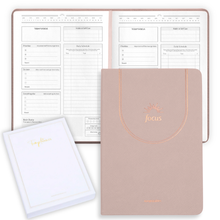 Load image into Gallery viewer, ADHD Daily Planner for Neurodivergent Adults – Premium Leather Productivity & Task Management Planner with Guided Focus Pages, 170gsm Paper, Gold Foiling & Gift Box – Undated | A5