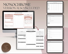 Load image into Gallery viewer, ADHD Planner Spreadsheet for Neurodivergent Adults | Google Sheets Daily & Weekly Planner, Symptom Tracker, Brain Dump & To Do Lists | Nude