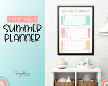 Load image into Gallery viewer, Kids Summer Calendar 2023 | Summer Poster, Summer Countdown, Printable Planner & Checklist | Colorful Sky