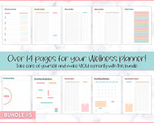 Load image into Gallery viewer, Ultimate ADHD Planner Bundle | Printable ADHD Neurodivergent Daily Life Planner, Fitness, Goal, Finances & Budget, Self Care Planner | Colorful Sky