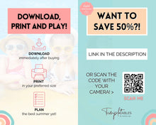 Load image into Gallery viewer, Kids Summer Calendar 2023 | Summer Poster, Summer Countdown, Printable Planner & Checklist | Colorful Sky