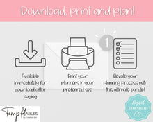 Load image into Gallery viewer, Ultimate ADHD Planner Bundle | Printable ADHD Neurodivergent Daily Life Planner, Fitness, Goal, Finances & Budget, Self Care Planner | Colorful Sky