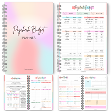 Load image into Gallery viewer, Paycheck Budget Planner | Undated Finance Journal for Weekly, Monthly Budgeting, Expense Tracking | A5