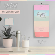 Load image into Gallery viewer, Perpetual Birthday & Anniversary Calendar | Undated Wire-Bound Wall Calendar, 6"x12" | Premium 120gsm Paper