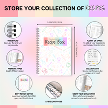 Load image into Gallery viewer, Recipe Notebook & Family Cookbook: Blank Recipe Book to Create and Organize Your Own Personalized Recipe Collection | A5 Mono