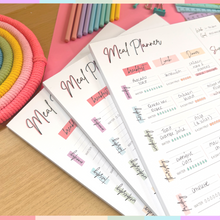 Load image into Gallery viewer, Weekly Meal Planner Notepad, Food Diary, Meal Diet Desk Pad & Nutrition Tracker Note Pad, Grocery List | 50 Undated Tear Away A4 Pages