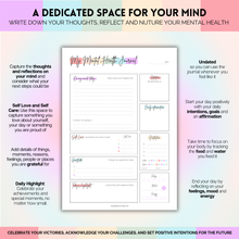 Load image into Gallery viewer, Mental Health Journal | Daily Gratitude, Self Care, Intentions, Affirmations and Nutrition | A5