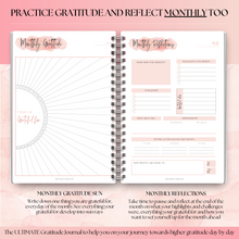Load image into Gallery viewer, Gratitude & Mindfulness Journal | Gratitude Template, Self Care Planner, Positivity Diary, Daily Journal, Gratitude Jar, Wellness, Manifestation Journal | A5 Pink Watercolor