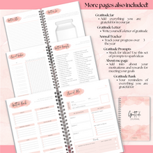 Load image into Gallery viewer, Gratitude & Mindfulness Journal | Gratitude Template, Self Care Planner, Positivity Diary, Daily Journal, Gratitude Jar, Wellness, Manifestation Journal | A5 Pink Watercolor