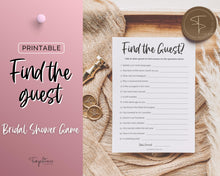 Load image into Gallery viewer, 'Find the Guest' Bridal Shower Game Printable