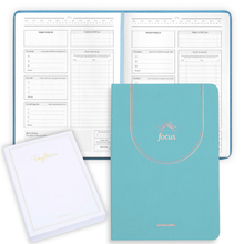 Load image into Gallery viewer, ADHD Daily Planner for Neurodivergent Adults – Premium Leather Productivity & Task Management Planner with Guided Focus Pages, 170gsm Paper, Gold Foiling & Gift Box – Undated | A5