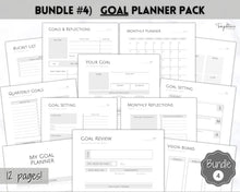 Load image into Gallery viewer, Ultimate ADHD Planner Bundle | Printable ADHD Neurodivergent Daily Life Planner, Fitness, Goal, Finances & Budget, Self Care Planner | Mono