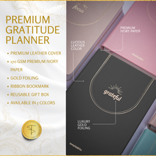 Load image into Gallery viewer, Luxury Gratitude Journal – Daily Mindfulness & Self-Care Notebook with Premium Leather Cover
