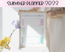 Load image into Gallery viewer, Kids Summer Calendar 2023 | Summer Poster, Summer Countdown, Printable Planner & Checklist | Mermaid