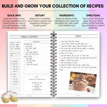 Load image into Gallery viewer, Recipe Notebook & Family Cookbook: Blank Recipe Book to Create and Organize Your Own Personalized Recipe Collection | A5 Mono