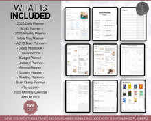 Load image into Gallery viewer, All Access Digital Planner BUNDLE! 15+ GoodNotes Planners | 2025 Daily Weekly Planner | Undated | Perfect for Student, Notebook, Fitness, Travel, Budget, iPad & ADHD | Mono
