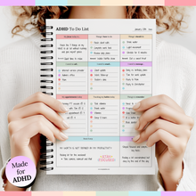 Load image into Gallery viewer, ADHD Daily To Do List | Guided Focus & Productivity Planner | A5