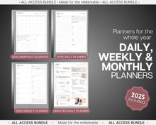 Load image into Gallery viewer, ALL ACCESS template pack for the reMarkable 2 | 2025 Daily Planner, Digital To Do List, Meeting Minutes, Journal & Notebook, Calendar, Tasks
