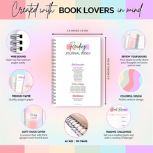 Load image into Gallery viewer, Reading Journal for Book Lovers | Log Book to Summarize, Review and Rate the Books you've Read | A5 Pastel Rainbow