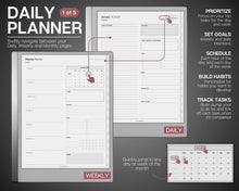 Load image into Gallery viewer, ESSENTIALS template pack for the reMarkable 2 | 2026 Daily Planner, Digital To Do List, Meeting Minutes, Meeting Notes, Journal & Notebook