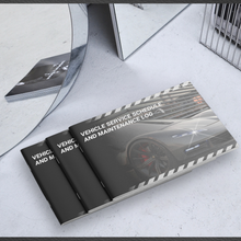 Load image into Gallery viewer, Vehicle Service Schedule and Maintenance Log Book | Minimalistic Design, Premium Quality | Soft Touch Cover, 120gsm Paper | Track Services, Mileage, and Maintenance with Ease | A5