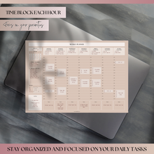 Load image into Gallery viewer, Weekly Hourly Planner Notepad, Daily Planner Desk Pad, Weekly Schedule, To Do List Note Pad, ADHD Planner | 50 Undated Tear Away Sheets A4 | Lux